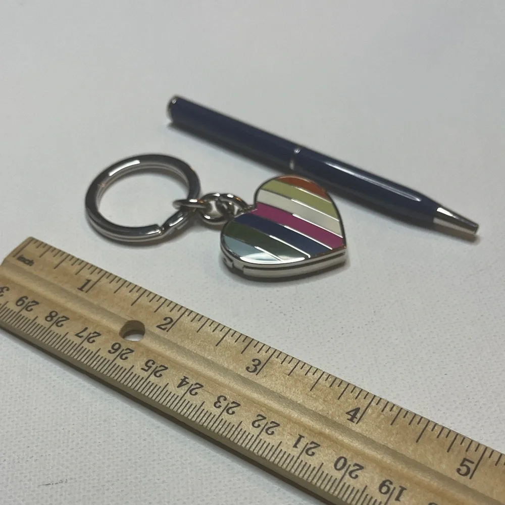 Coach Legacy Locket Colorful Heart Keychain and Blue Coach Pen Set - Picture 5 of 5